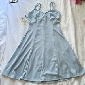 Light Blue Spaghetti Strap Dress